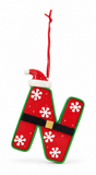 Santa-Style Alphabet Hanging Ornament