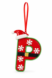 Santa-Style Alphabet Hanging Ornament