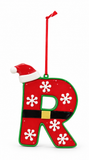 Santa-Style Alphabet Hanging Ornament