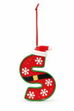 Santa-Style Alphabet Hanging Ornament