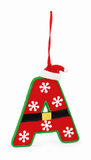 Santa-Style Alphabet Hanging Ornament