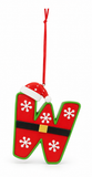 Santa-Style Alphabet Hanging Ornament