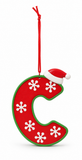 Santa-Style Alphabet Hanging Ornament