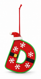 Santa-Style Alphabet Hanging Ornament