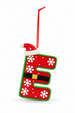 Santa-Style Alphabet Hanging Ornament