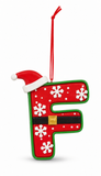 Santa-Style Alphabet Hanging Ornament