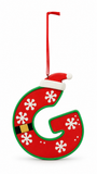 Santa-Style Alphabet Hanging Ornament