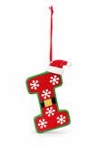 Santa-Style Alphabet Hanging Ornament