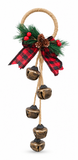 Rustic Five-Bell Christmas Door Hanger