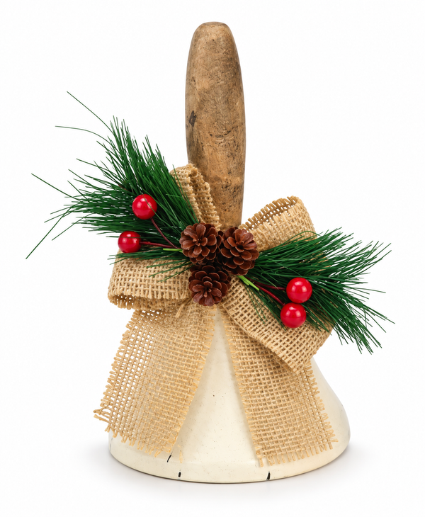 Vintage Santa Handbell – 10cm
