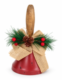 Vintage Santa Handbell – 10cm