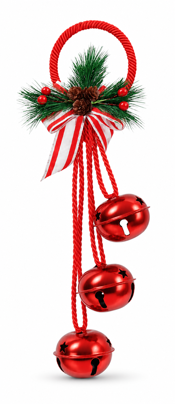 Shiny Three-Bell Christmas Door Hanger