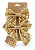 Sequin Christmas Bows - 2 Pack
