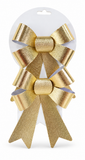 Medium Metallic Christmas Bows - 2 Pack