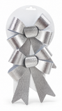 Medium Metallic Christmas Bows - 2 Pack