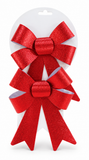 Medium Metallic Christmas Bows - 2 Pack