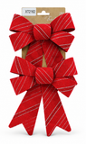 Striped Christmas Bows - 2 Pack