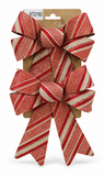 Striped Christmas Bows - 2 Pack