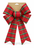 Large Christmas Country Check Bow