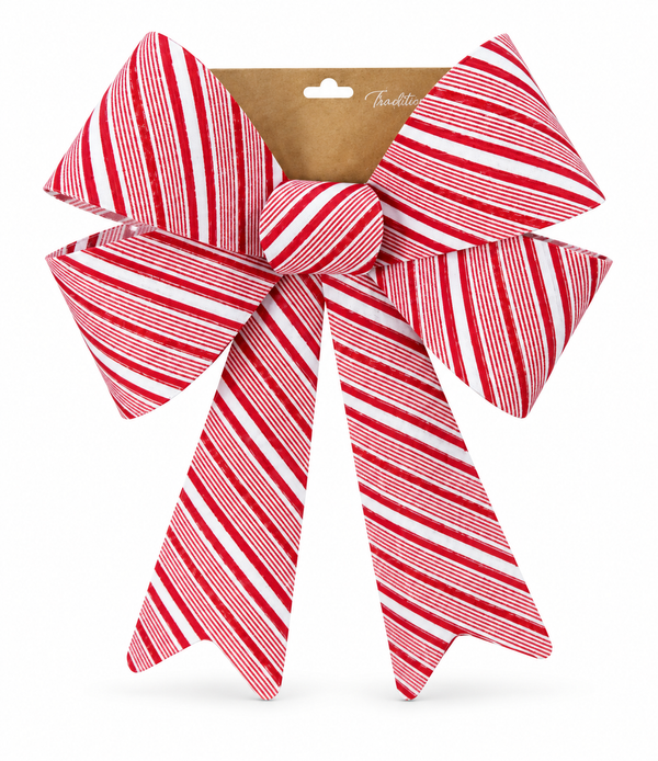 Extra Large Classic Stripe Christmas Bow