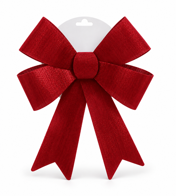 Dark Red Christmas Bow – 23 × 30 cm