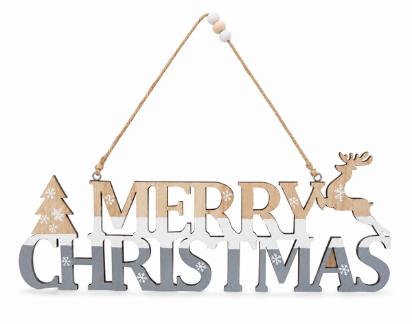 Merry Christmas Hanging Sign – 30 cm