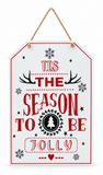 White Christmas Message Hanging Sign