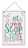 White Christmas Message Hanging Sign