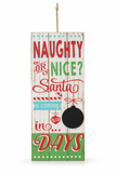 Retro Christmas Countdown Wall Plaque