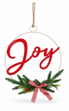Metal Christmas Message Wreath – 34 cm