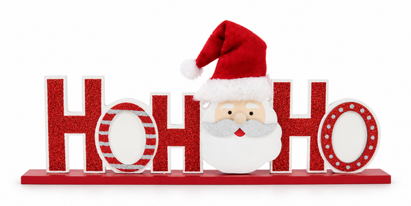 Red & White Christmas Table Sign