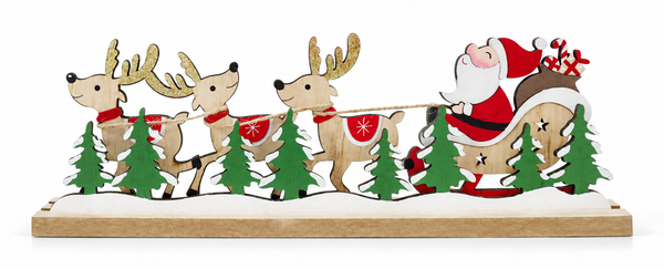 Santa & Sleigh Christmas Table Sign