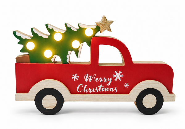 Light Up Christmas Tree Truck Decoration