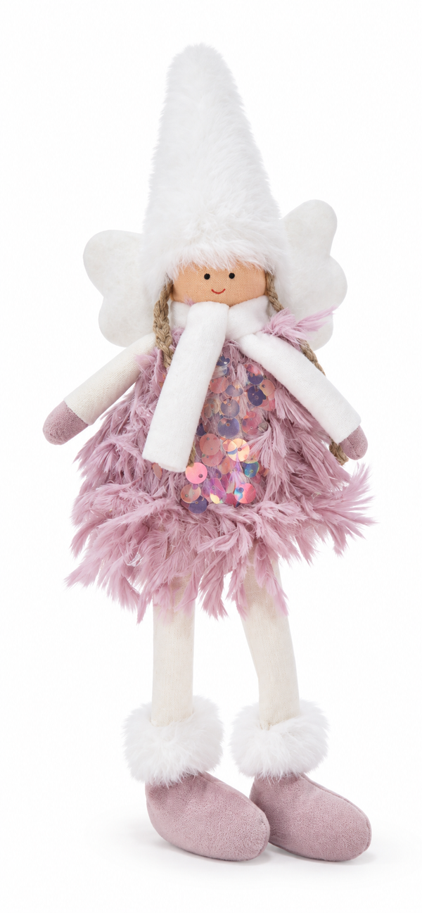 Sitting Feathery Fairy Decoration – 34cm