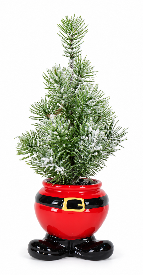 Christmas Tree in Character Ceramic Pot