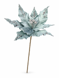 Velvet Sequin Poinsettia Stem – 30cm
