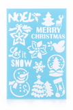 Christmas Snow Spray Stencil