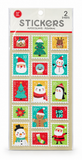 Christmas Stamp Style Stickers - 2 Sheets