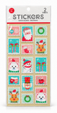 Christmas Stamp Style Stickers - 2 Sheets