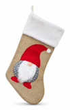 Vintage Gnome Christmas Stocking