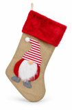 Vintage Gnome Christmas Stocking