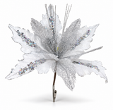 Sequin Poinsettia Clip – 32cm