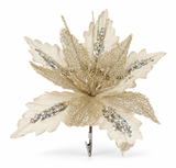 Sequin Poinsettia Clip – 32cm