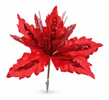 Sequin Poinsettia Clip – 32cm