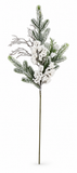 Icy Glitter Foliage and Berry Spray – 76cm