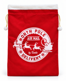 Deluxe Red Santa Sack with Plush Trim - 70 x 50 cm