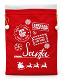 Deluxe Red Santa Sack with Plush Trim - 70 x 50 cm