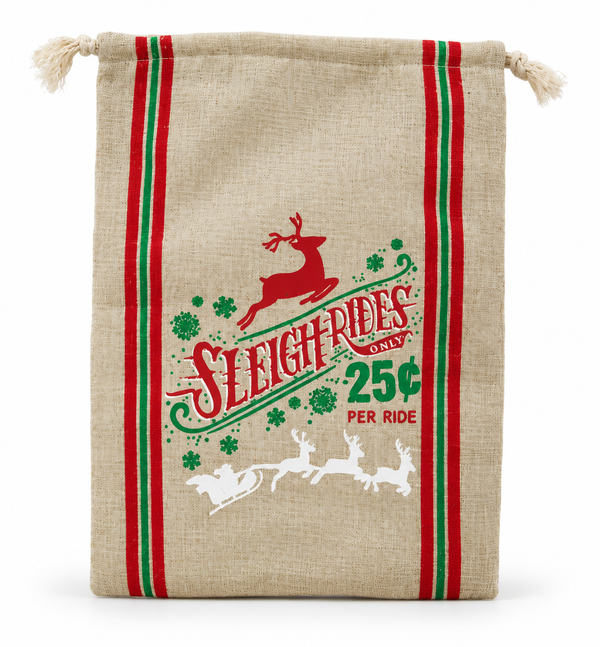 Vintage Christmas Gift Sack - 30 x 40 cm