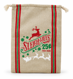 Vintage Christmas Gift Sack - 30 x 40 cm