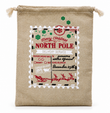Vintage Christmas Gift Sack - 30 x 40 cm
